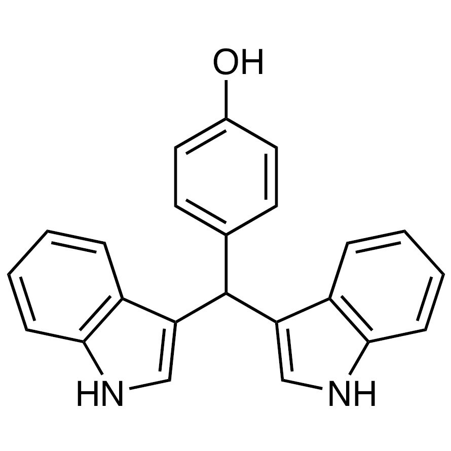 4-[Di(1H-indol-3-yl)methyl]phenol>97.0%(HPLC)(T)250mg