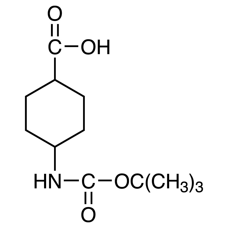 4-(tert-Butoxycarbonylamino)cyclohexanecarboxylic Acid (cis- and trans- mixture)>98.0%(GC)(T)25g