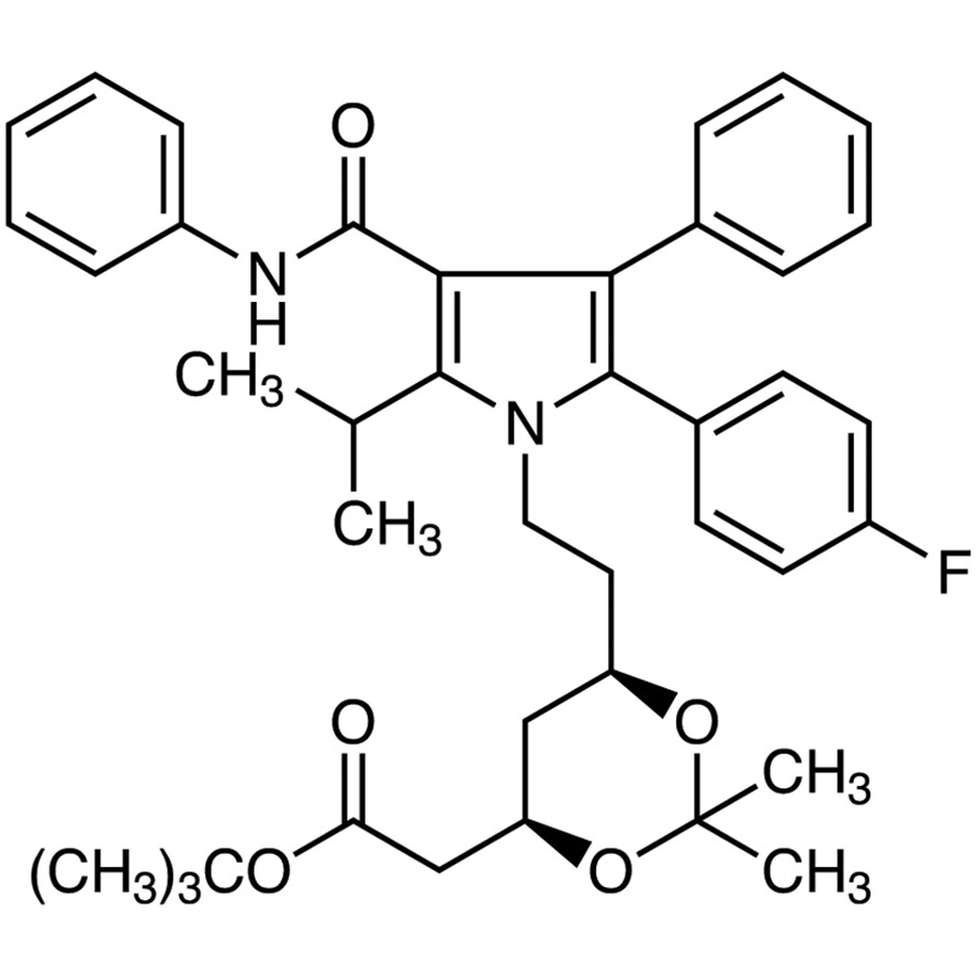 tert-Butyl (4R,6R)-2-[6-[2-[2-(4-Fluorophenyl)-5-isopropyl-3-phenyl-4-(phenylcarbamoyl)pyrrol-1-yl]ethyl]-2,2-dimethyl-1,3-dioxan-4-yl]acetate&gt;98.0%(HPLC)(N)5g