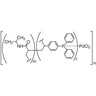 Poly[N-isopropylacrylamide-co-4-(diphenylphosphino)styrene] Palladium(II) Dichloride (ratio, acrylamide:phosphine=20:2)100mg