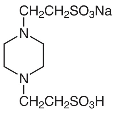 Piperazine-1,4-bis(2-ethanesulfonic Acid) Monosodium Salt [Good&#39;s buffer component for biological research]&gt;99.0%(T)25g