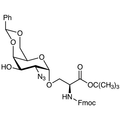 O-(2-Azido-4,6-O-benzylidene-2-deoxy-alpha-D-galactopyranosyl)-N-[(9H-fluoren-9-ylmethoxy)carbonyl]-L-serine tert-Butyl Ester&gt;92.0%(HPLC)100mg