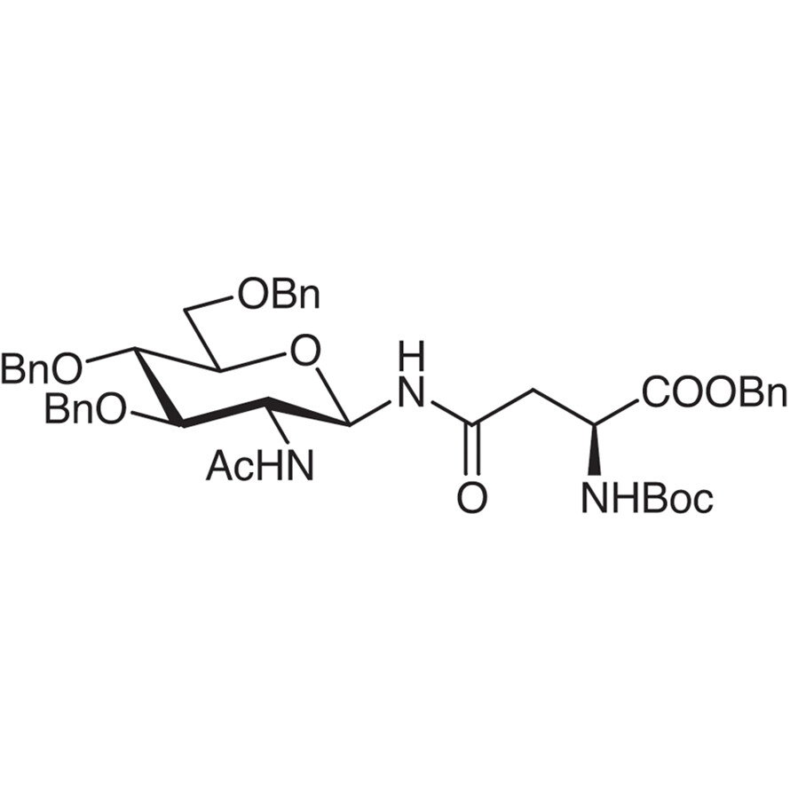 Nomega-(2-Acetamido-3,4,6-tri-O-benzyl-2-deoxy-beta-D-glucopyranosyl)-Nalpha-(tert-butoxycarbonyl)-L-asparagine Benzyl Ester&gt;97.0%(HPLC)100mg