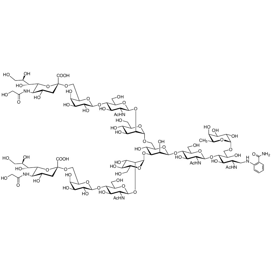 Neu5Gc alpha(2-6) core 6-Fucosylated N-Glycan 2AB (500pmol/vial)&gt;98.0%(HPLC)1vial