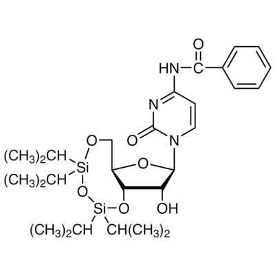 N4-Benzoyl-3&#39;,5&#39;-O-(1,1,3,3-tetraisopropyl-1,3-disiloxanediyl)cytidine&gt;97.0%(HPLC)(N)5g