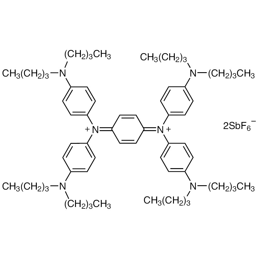 N,N,N&#39;,N&#39;-Tetrakis(4-dibutylaminophenyl)-1,4-benzoquinone Diiminium Bis(hexafluoroantimonate)&gt;98.0%(T)1g