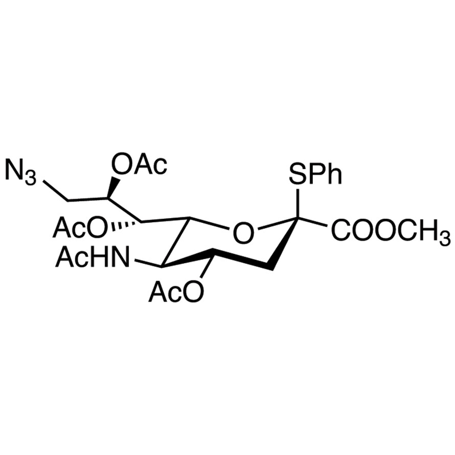 Methyl (Phenyl 5-Acetamido-4,7,8-tri-O-acetyl-9-azido-3,5,9-trideoxy-2-thio-D-glycero-beta-D-galacto-2-nonulopyranosid)onate&gt;92.0%(HPLC)100mg