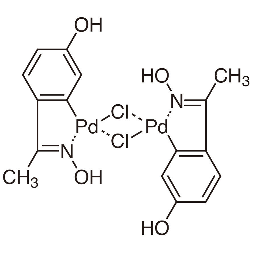 Di-mu-chlorobis[5-hydroxy-2-[1-(hydroxyimino)ethyl]phenyl]palladium(II) Dimer&gt;95.0%(T)250mg