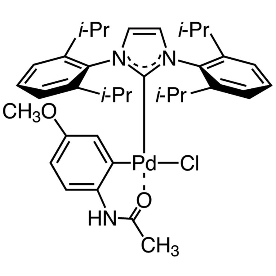 Chloro[[1,3-bis(2,6-diisopropylphenyl)imidazol-2-ylidene](4'-methoxyacetanilide)palladium(II)]>98.0%(T)1g