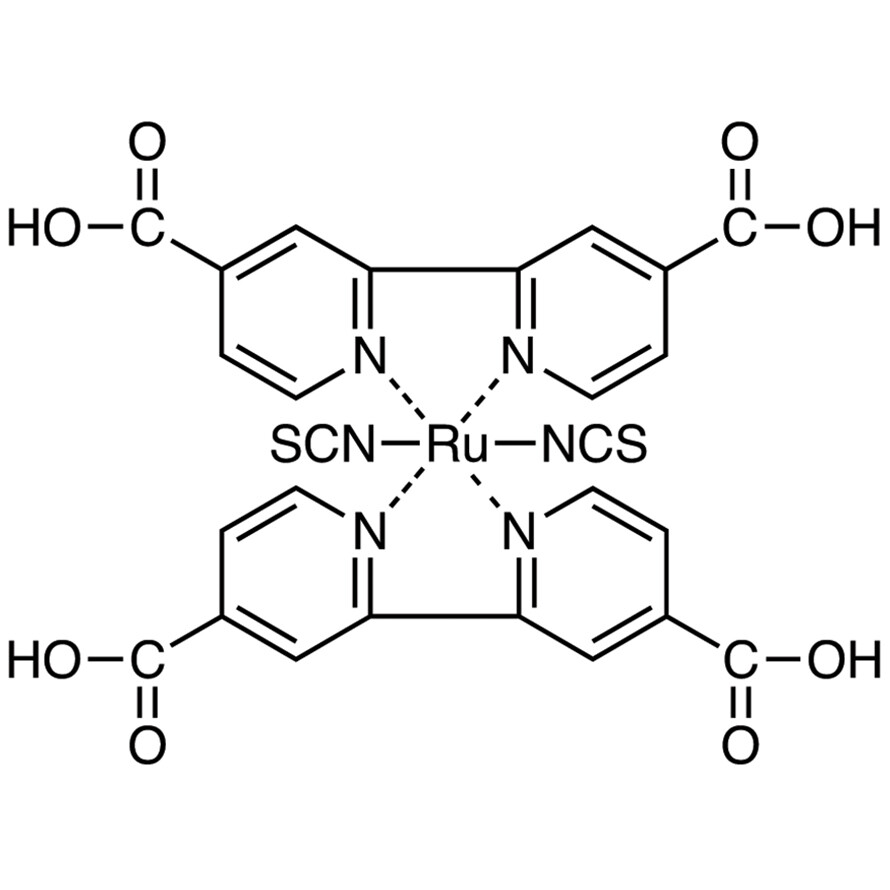 Bis(isothiocyanato)bis(2,2&#39;-bipyridyl-4,4&#39;-dicarboxylato)ruthenium(II)&gt;85.0%(HPLC)200mg