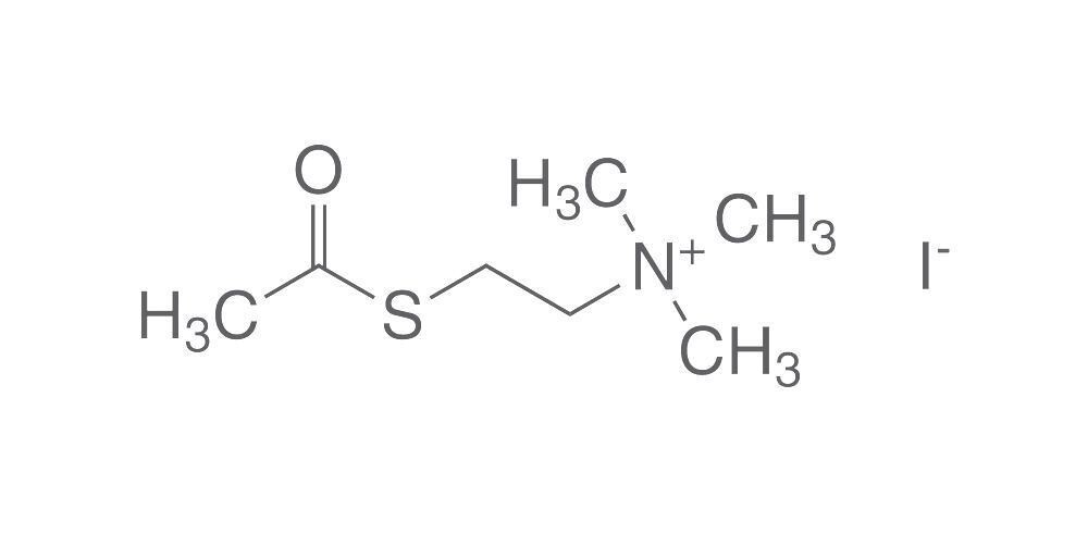 Yoduro de acetiltiocolina, mínimo 99 %, para bioquímica, 5 g, envase de vidrio
