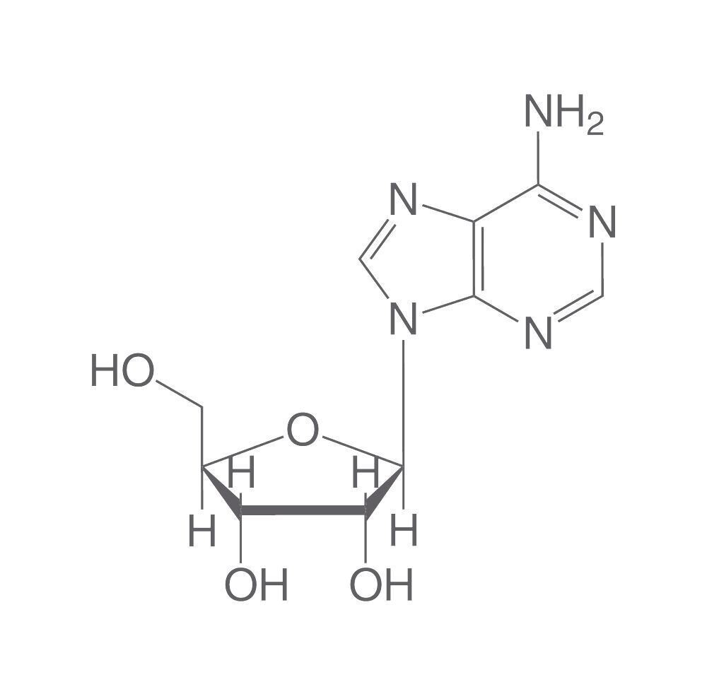 Adenosine, min. 99%, pa, 25 g, plastic packaging.