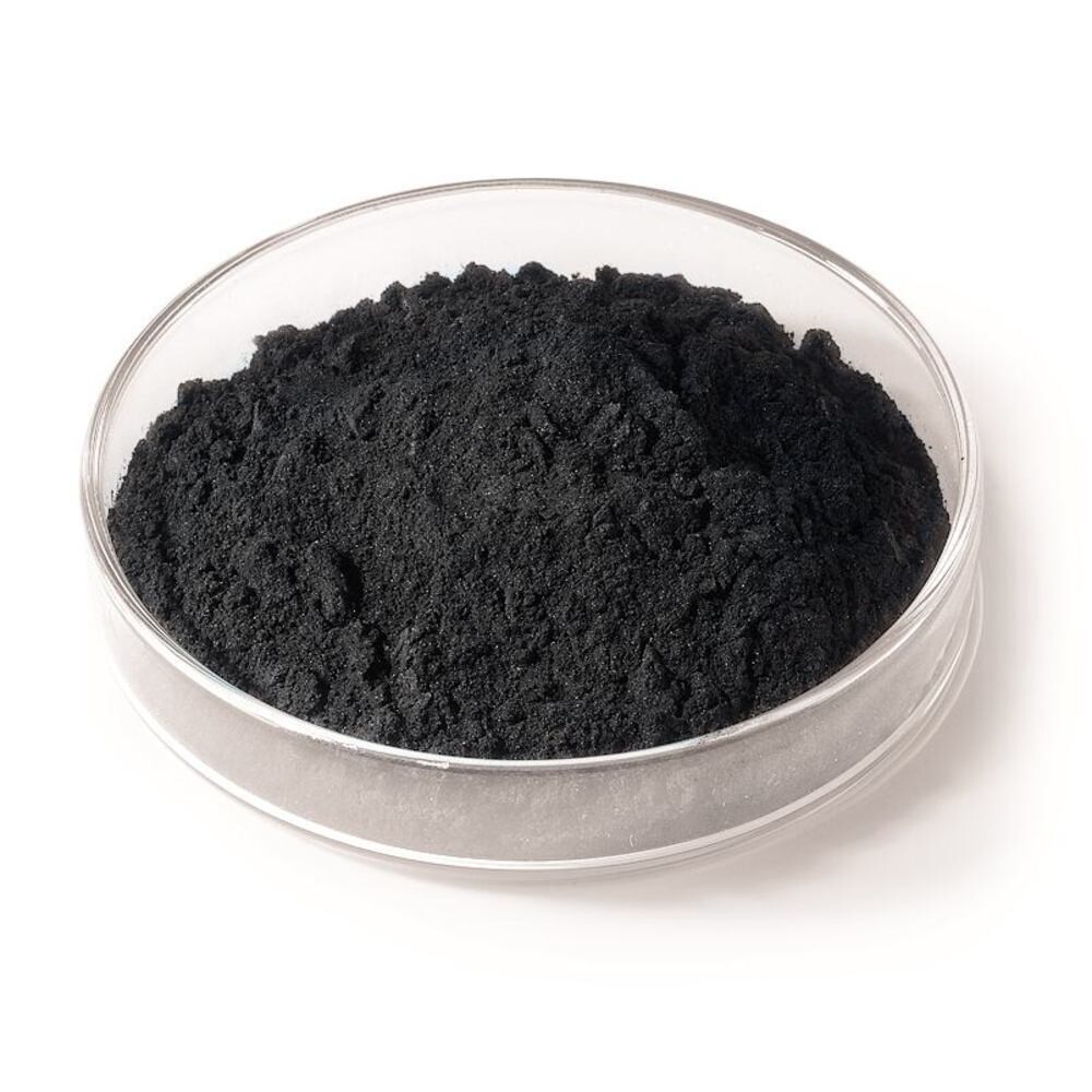 Activated charcoal, powder, for decolorizing purposes, phosphoric acid activated, 500 g, plastic packaging.