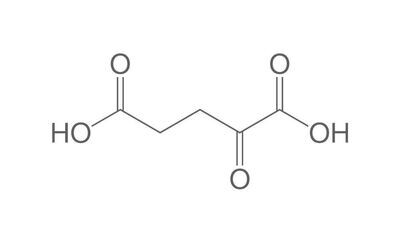 ácido alfa-cetoglutárico, mínimo 99 %, para bioquímica, 100 g, envase de plástico.