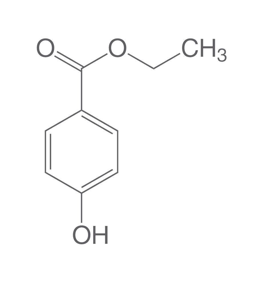 4-Hydroxybenzoic acid ethyl ester, min. 98%, Ph. Eur., USP, 500 g, plastic packaging.