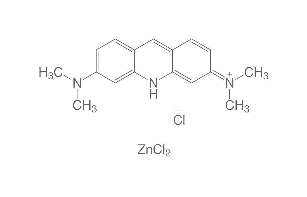 Acridine orange hydrochloride hydrate, (CI 46005) for microscopy, 10 g, glass packaging