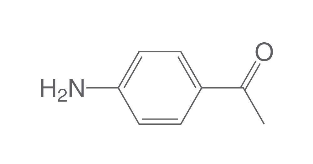 4'-amminoacetofenone, minimo 98%, 25 g, confezione in vetro