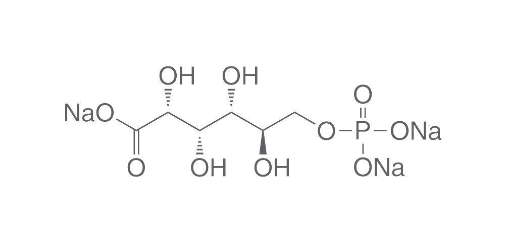 6-Phosphogluconic acid trisodium salt dihydrate, 500 mg, glass packaging, >=98%