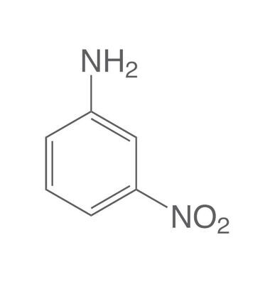 3-nitroanilina, min 99%, per sintesi, 100 g, confezione in plastica.