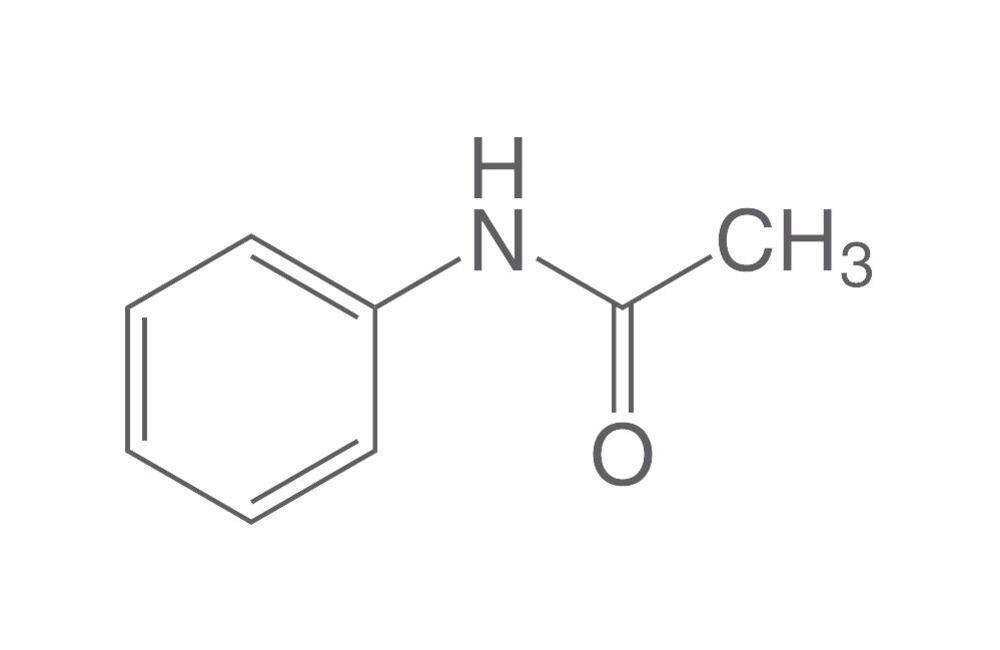 Acétanilide, 98,5 %, pour la synthèse, 100 g, emballage plastique.