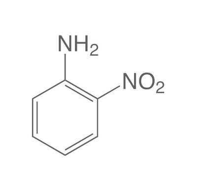 2-nitroanilina, mínimo 98%, para síntesis, 500 g, envase de plástico.