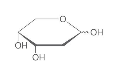 2-desoxi-D-ribosa, mínimo 99 %, para bioquímica, 25 g, envase de vidrio