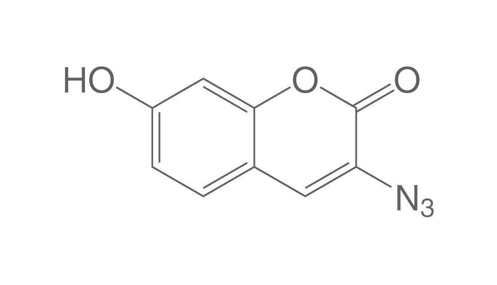 3-Azido-7-hydroxycoumarin, min. 98%, 5 mg, plastic packaging.