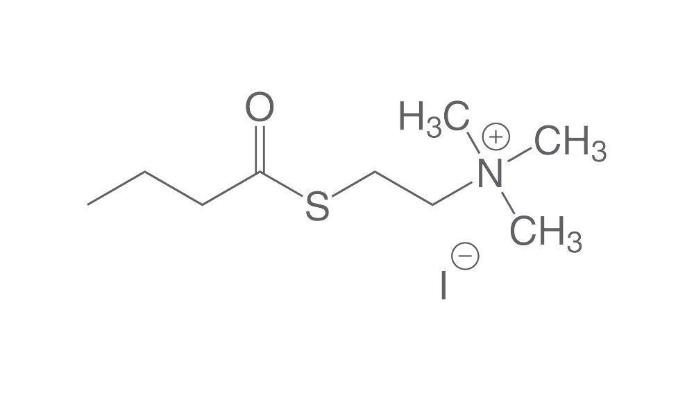 Yoduro de 2-butiriltiocolina, mín. 99 %, para bioquímica, 10 g, envase de vidrio