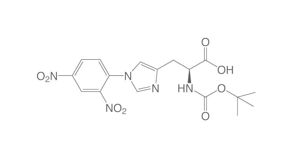 Boc-L-Histidine-(Dnp), PEPTIPURE®, min. 97.5%, for biochemistry, 1 g, glass packaging
