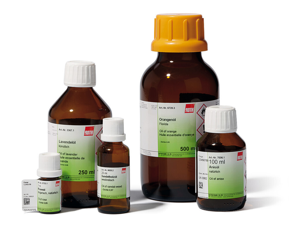 Bergamotteöl, künstlich, 250 ml, Glasverpackung