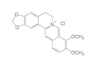 Berberine chloride hydrate, min. 95%, for biochemistry, 25 g, glass packaging