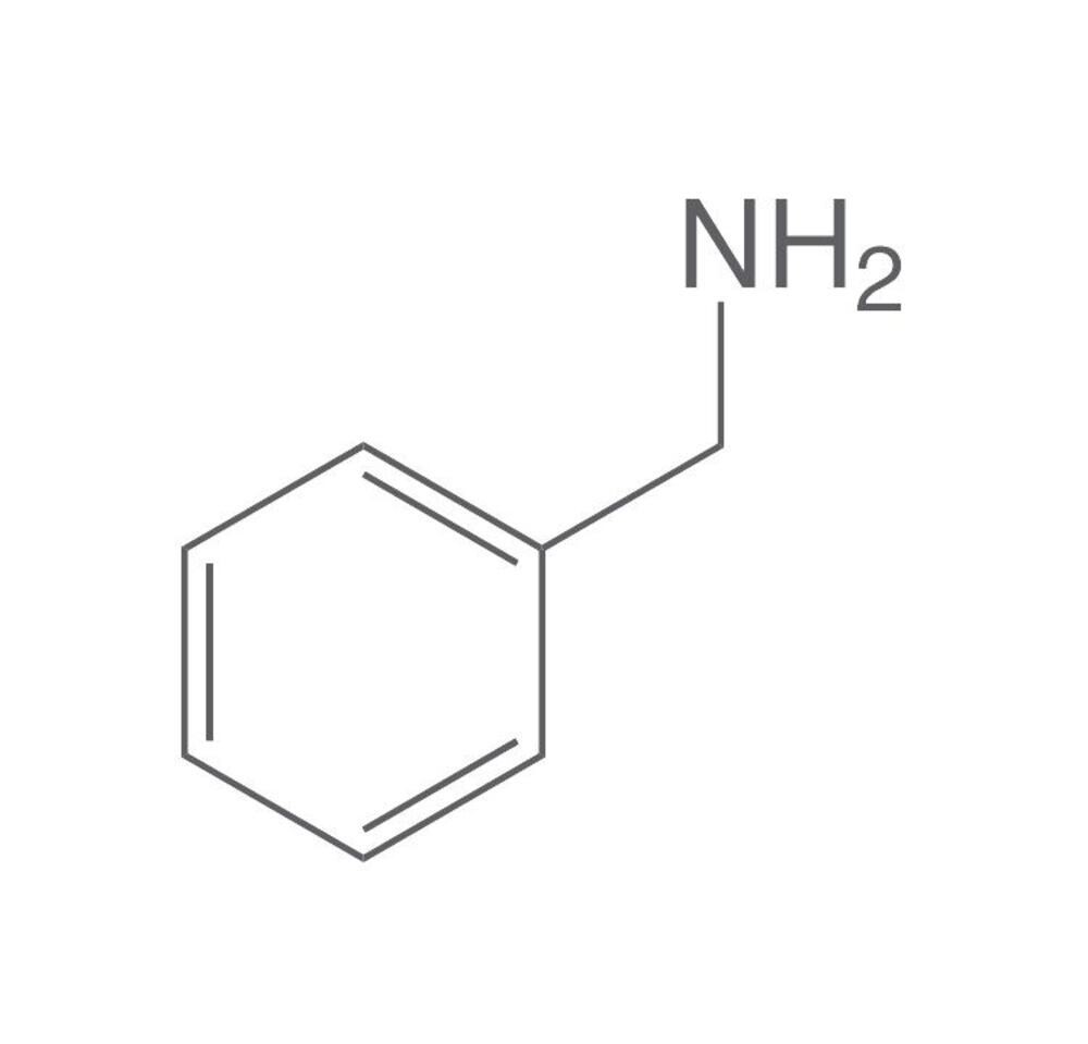 Benzylamine, min 99%, for synthesis, 1L, glass packaging
