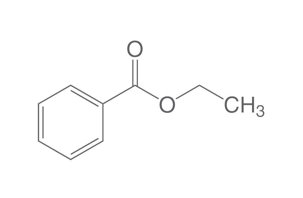 Benzoic acid ethyl ester, min. 99%, for synthesis, 1L, glass packaging