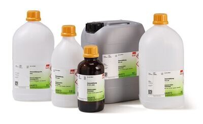 Solución de amoníaco al 25%, mínimo 25%, ultra pura, 10 l, envase de plástico.