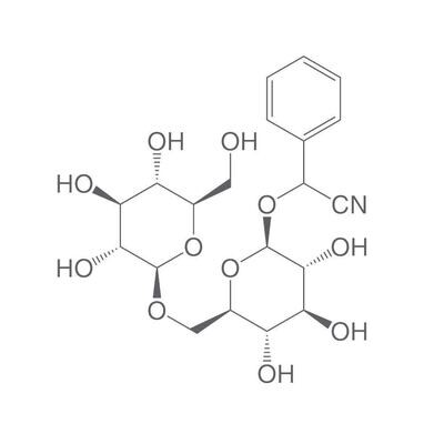 Amygdalin, min. 97%, for biochemistry, 100 g, plastic packaging.