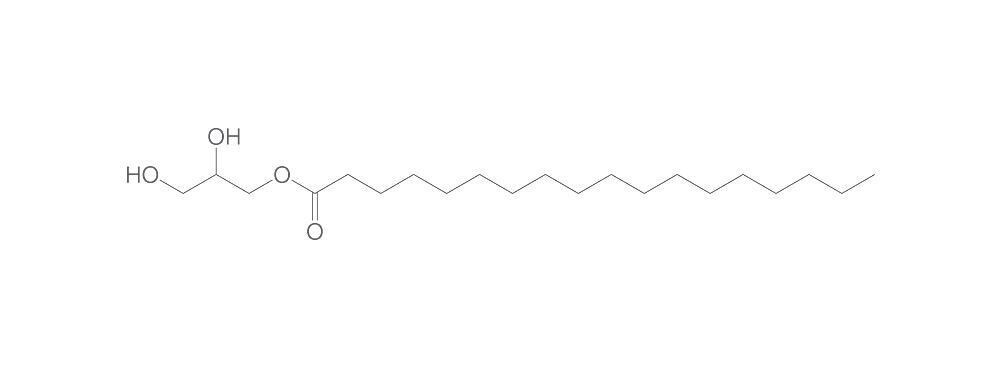 Glycerol monostearate, pure, 500 g, plastic packaging.
