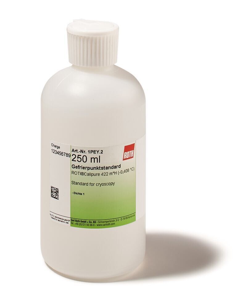 Freezing point standard, 000 (0.000 °C), 250 ml, plastic packaging.