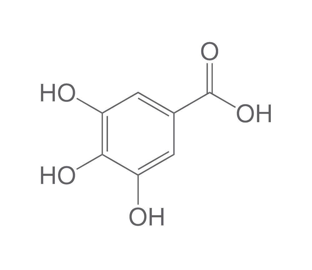 Gallic acid, min. 98%, pa, ACS, anhydrous, 500 g, glass packaging