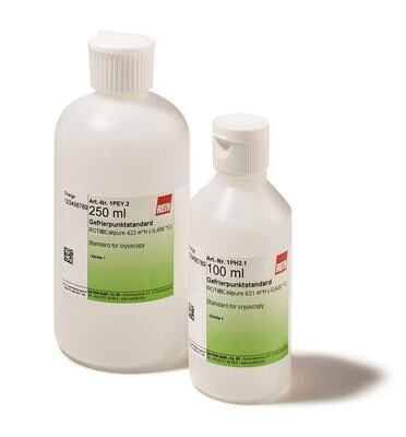 Freezing point standard, 621 m°H (-0.600 °C), 250 ml, plastic bag.