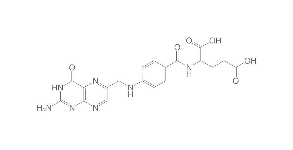 Folic acid, min. 96%, for biochemistry, 50 g, plastic packaging.