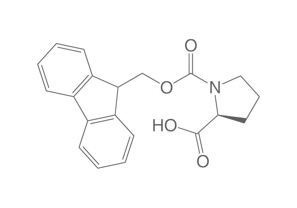 Fmoc-L-Proline Monohydrate, PEPTIPURE®, min. 99%, for biochemistry, 250 g, glass packaging