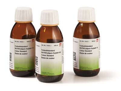 Color number standard, ROTI®Calipure Saybolt -15, 100 ml, glass packaging