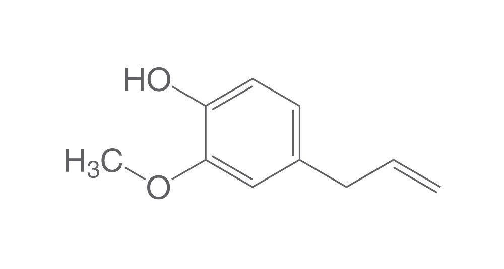 Eugenol, ROTICHROM® GC, 1 g, plastic packaging.