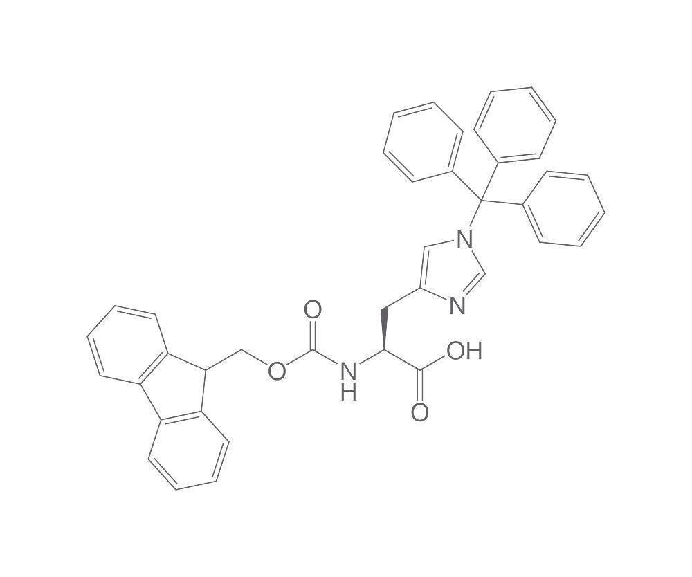 Fmoc-L-Histidine-(Trityl), PEPTIPURE®, min. 97%, for biochemistry, 5 g, glass packaging