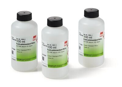 Color number standard Pt/Co, ROTI®Calipure 30 Hazen, 100 ml, plastic packaging.