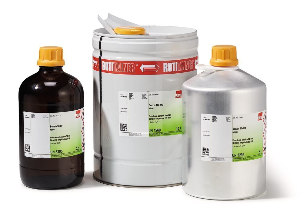 Gasoline 60-95, pure, 2.5 l, glass packaging