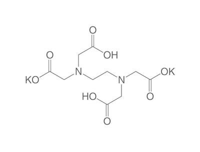 Ácido etilendiaminotetraacético, sal dipotásica, mínimo 99 %, pa, 100 g, envase de plástico.
