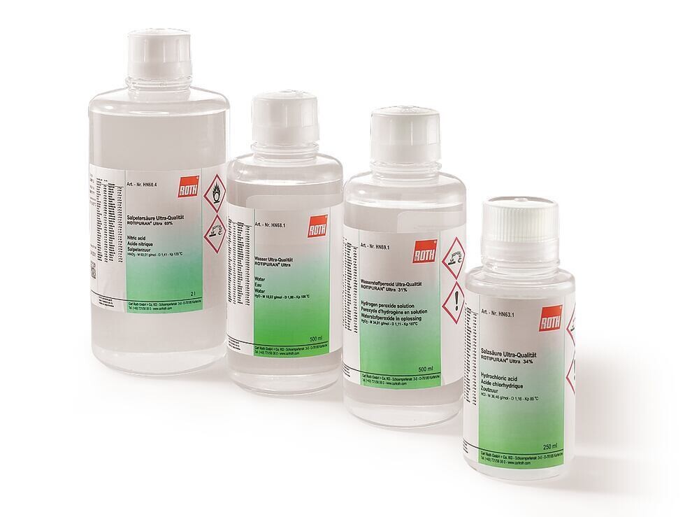 Acetic acid, ROTIPURAN® Ultra 100%, 250 ml, plastic packaging. (FEP)