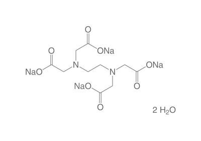 EDTA tetrasodium salt dihydrate, min. 99%, 250 g, plastic packaging.