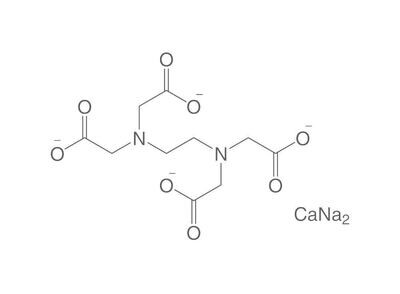 EDTA Sale disodico di calcio idrato, minimo 98%, Ph.Eur., USP, 1 kg, confezione in plastica.